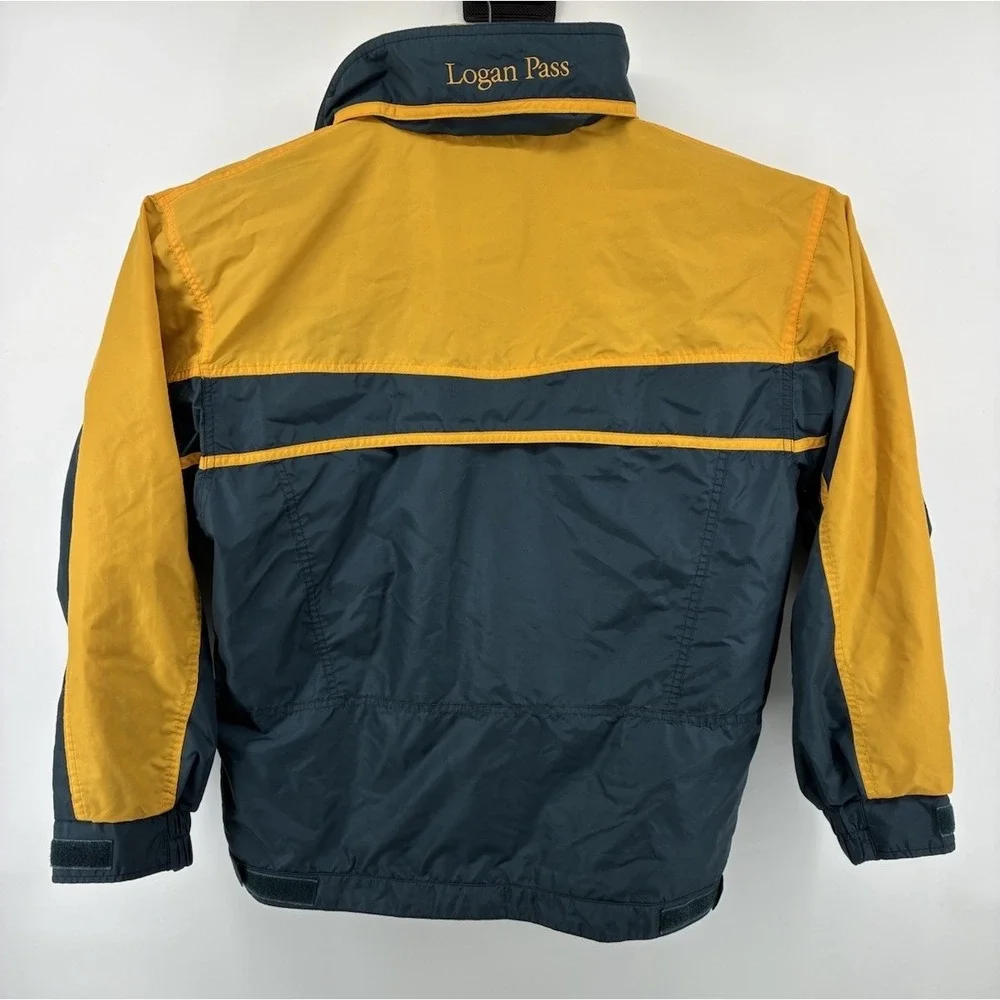 Vintage Columbia Sportswear Men's Large Insulated Jacket Teal Yellow Logan Pass